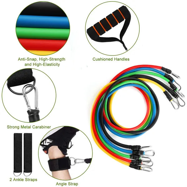 11 Piece Resistance Band Set